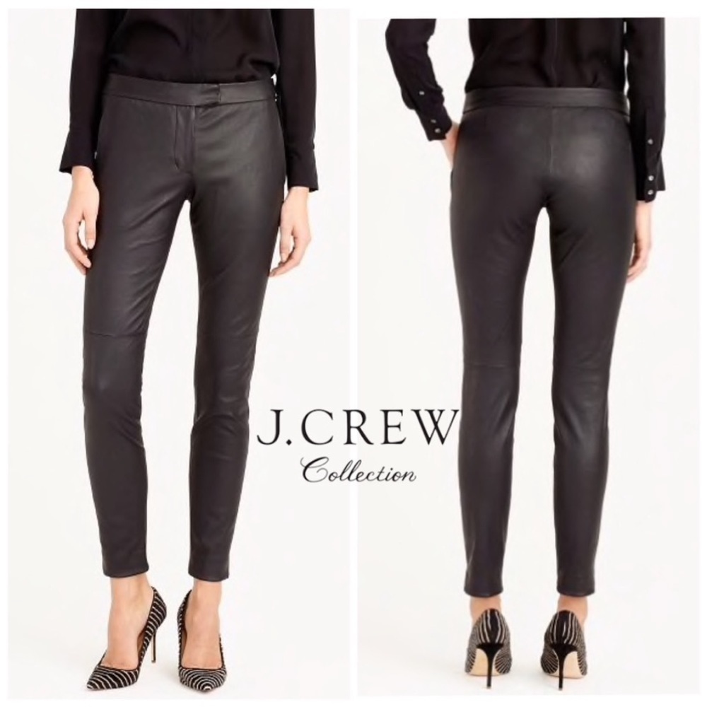 J.CREW Collection Ryder leather pants leggings size 2 XS